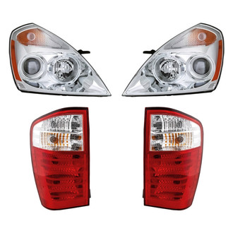 Replacement - 4-Piece Kit (Driver and Passenger Side Headlights, Driver and Passenger Side Tail Lights)