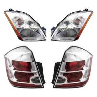 Replacement - 4-Piece Kit (Driver and Passenger Side Headlights, Driver and Passenger Side Tail Lights)