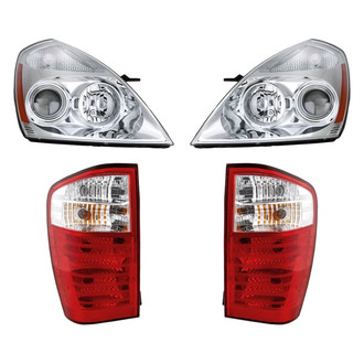 Replacement - 4-Piece Kit (Driver and Passenger Side Headlights, Driver and Passenger Side Tail Lights)