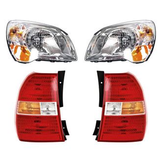 Replacement BNDL-278312 - 4-Piece Kit (Driver and Passenger Side Headlights, Driver and Passenger Side Tail Lights)