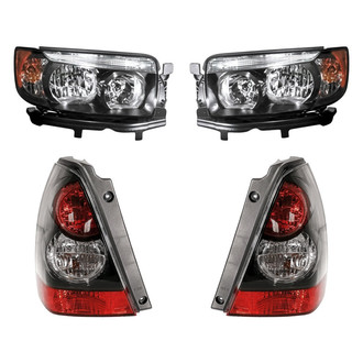 Replacement - 4-Piece Kit (Driver and Passenger Side Headlights, Driver and Passenger Side Tail Lights)