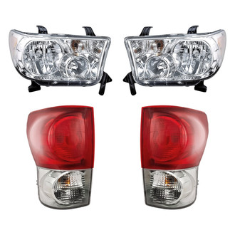 Replacement - 4-Piece Kit (Driver and Passenger Side Headlights, Driver and Passenger Side Tail Lights)