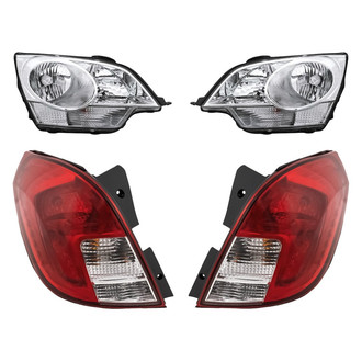 Replacement BNDL-278328 - 4-Piece Kit (Driver and Passenger Side Headlights, Driver and Passenger Side Tail Lights)