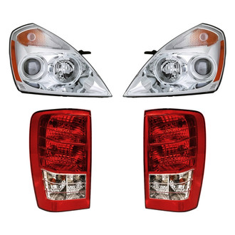 Replacement - 4-Piece Kit (Driver and Passenger Side Headlights, Driver and Passenger Side Tail Lights)