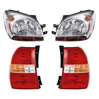 Replacement - 4-Piece Kit (Driver and Passenger Side Headlights, Driver and Passenger Side Tail Lights)