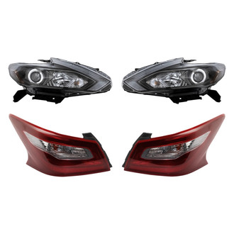 Replacement - 4-Piece Kit (Driver and Passenger Side Headlights, Driver and Passenger Side Outer Tail Lights)