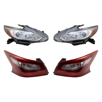 Replacement - 4-Piece Kit (Driver and Passenger Side Headlights, Driver and Passenger Side Outer Tail Lights)