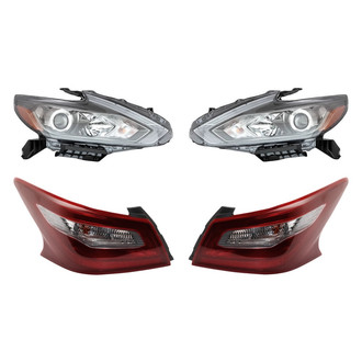 Replacement - 4-Piece Kit (Driver and Passenger Side Headlights, Driver and Passenger Side Outer Tail Lights)
