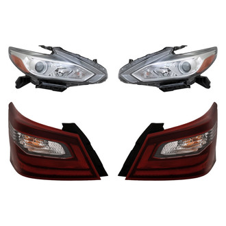 Replacement - 4-Piece Kit (Driver and Passenger Side Headlights, Driver and Passenger Side Outer Tail Lights)