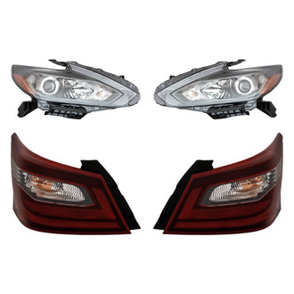 Replacement - 4-Piece Kit (Driver and Passenger Side Headlights, Driver and Passenger Side Outer Tail Lights)
