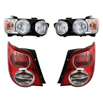 Replacement - 4-Piece Kit (Driver and Passenger Side Headlights, Driver and Passenger Side Tail Lights)