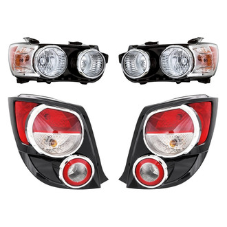 Replacement - 4-Piece Kit (Driver and Passenger Side Headlights, Driver and Passenger Side Tail Lights)