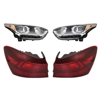 Replacement - 4-Piece Kit (Driver and Passenger Side Headlights, Driver and Passenger Side Outer Tail Lights)