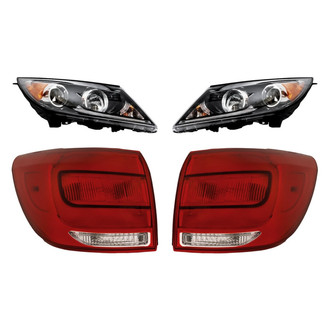 Replacement BNDL-278421 - 4-Piece Kit (Driver and Passenger Side Headlights, Driver and Passenger Side Outer Tail Lights)