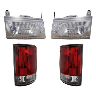 Replacement - 4-Piece Kit (Driver and Passenger Side Headlights, Driver and Passenger Side Tail Lights)