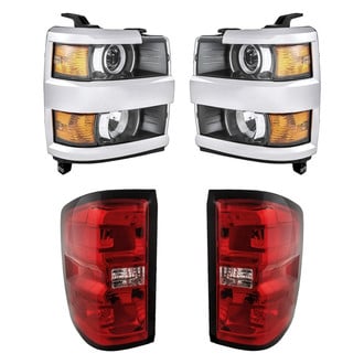Replacement - 4-Piece Kit (Driver and Passenger Side Headlights, Driver and Passenger Side Tail Lights)