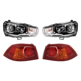 Replacement BNDL-278432 - 4-Piece Kit (Driver and Passenger Side Headlights, Driver and Passenger Side Outer Tail Lights)