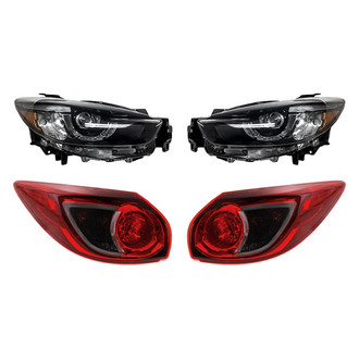 Replacement - 4-Piece Kit (Driver and Passenger Side Headlights, Driver and Passenger Side Outer Tail Lights)