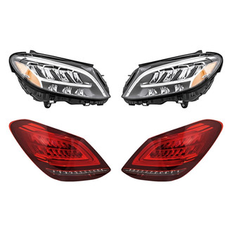 Replacement - 4-Piece Kit (Driver and Passenger Side Headlights, Driver and Passenger Side Tail Lights)