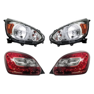 Replacement BNDL-278543 - 4-Piece Kit (Driver and Passenger Side Headlights, Driver and Passenger Side Tail Lights)