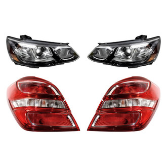 Replacement - 4-Piece Kit (Driver and Passenger Side Headlights, Driver and Passenger Side Tail Lights)