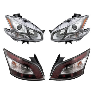 Replacement - 4-Piece Kit (Driver and Passenger Side Headlights, Driver and Passenger Side Tail Lights)