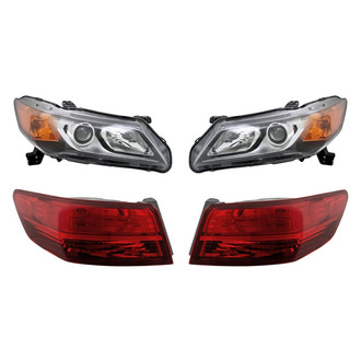 Replacement - 4-Piece Kit (Driver and Passenger Side Headlights, Driver and Passenger Side Outer Tail Lights)