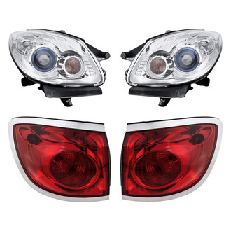 Replacement - 4-Piece Kit (Driver and Passenger Side Headlights, Driver and Passenger Side Outer Tail Lights)