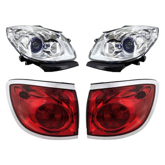 Replacement - 4-Piece Kit (Driver and Passenger Side Headlights, Driver and Passenger Side Outer Tail Lights)