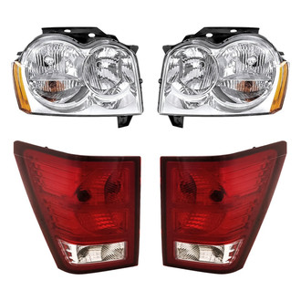 Replacement - 4-Piece Kit (Driver and Passenger Side Headlights, Driver and Passenger Side Tail Lights)