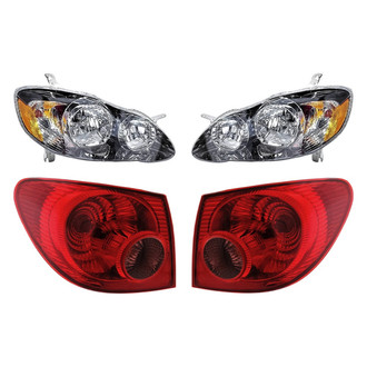 Replacement - 4-Piece Kit (Driver and Passenger Side Headlights, Driver and Passenger Side Outer Tail Lights)
