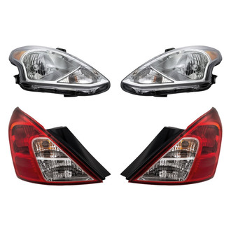 Replacement - 4-Piece Kit (Driver and Passenger Side Headlights, Driver and Passenger Side Outer Tail Lights)