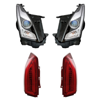 Replacement BNDL-278707 - 4-Piece Kit (Driver and Passenger Side Headlights, Driver and Passenger Side Tail Lights)