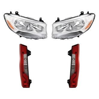 Replacement - 4-Piece Kit (Driver and Passenger Side Headlights, Driver and Passenger Side Tail Lights)