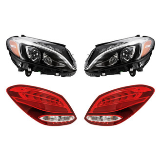Replacement - 4-Piece Kit (Driver and Passenger Side Headlights, Driver and Passenger Side Tail Lights)