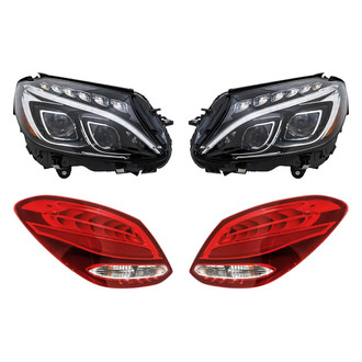 Replacement - 4-Piece Kit (Driver and Passenger Side Headlights, Driver and Passenger Side Tail Lights)