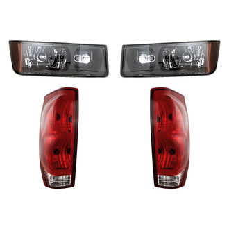 Replacement - 4-Piece Kit (Driver and Passenger Side Headlights, Driver and Passenger Side Tail Lights)