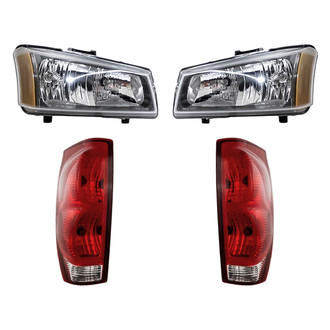 Replacement - 4-Piece Kit (Driver and Passenger Side Headlights, Driver and Passenger Side Tail Lights)