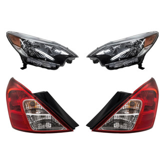 Replacement - 4-Piece Kit (Driver and Passenger Side Headlights, Driver and Passenger Side Outer Tail Lights)