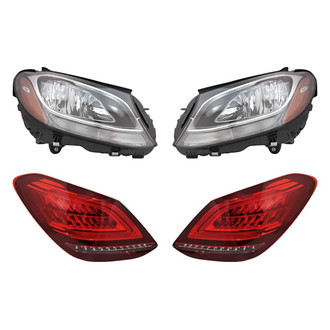 Replacement - 4-Piece Kit (Driver and Passenger Side Headlights, Driver and Passenger Side Tail Lights)