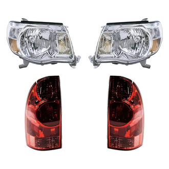 Replacement - 4-Piece Kit (Driver and Passenger Side Headlights, Driver and Passenger Side Tail Lights)