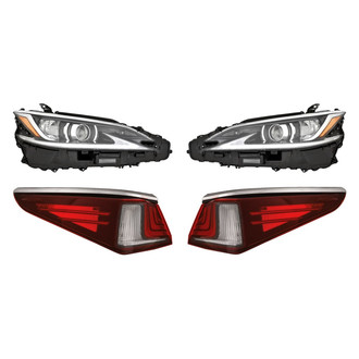 Replacement - 4-Piece Kit (Driver and Passenger Side Headlights, Driver and Passenger Side Outer Tail Lights)