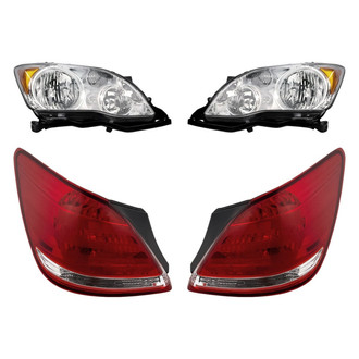 Replacement - 4-Piece Kit (Driver and Passenger Side Headlights, Driver and Passenger Side Outer Tail Lights)