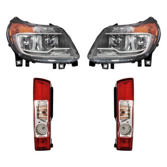 Replacement - 4-Piece Kit (Driver and Passenger Side Headlights, Driver and Passenger Side Tail Lights)