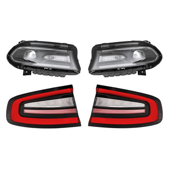 Replacement - 4-Piece Kit (Driver and Passenger Side Headlights, Driver and Passenger Side Outer Tail Lights)