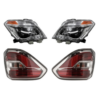 Replacement - 4-Piece Kit (Driver and Passenger Side Headlights, Driver and Passenger Side Outer Tail Lights)