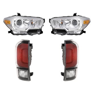 Replacement - 4-Piece Kit (Driver and Passenger Side Headlights, Driver and Passenger Side Tail Lights)