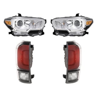 Replacement - 4-Piece Kit (Driver and Passenger Side Headlights, Driver and Passenger Side Tail Lights)