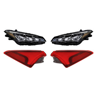 Replacement - 4-Piece Kit (Driver and Passenger Side Headlights, Driver and Passenger Side Outer Tail Lights)