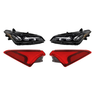 Replacement - 4-Piece Kit (Driver and Passenger Side Headlights, Driver and Passenger Side Outer Tail Lights)